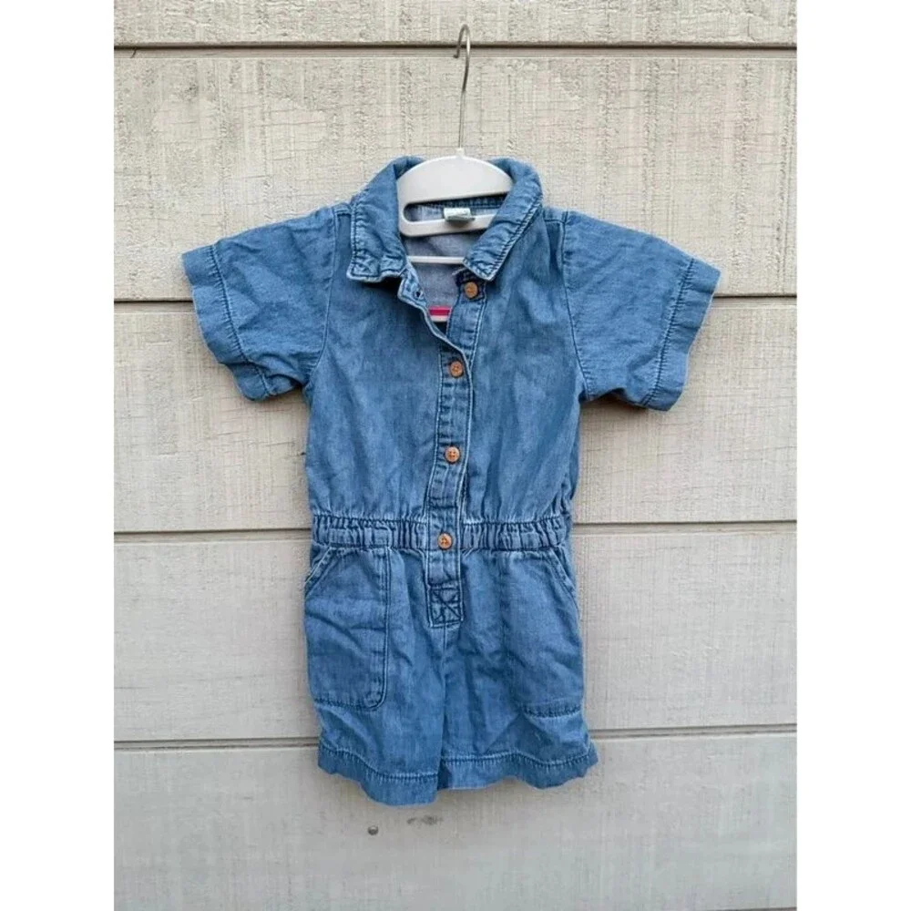 Female kids -Style Denim Romper – Size 4T